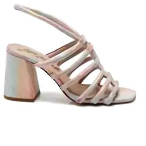 Free people metallic block heels size 41